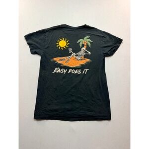 Bowery Supply Co Graphic T-Shirt Mens Medium Black Excellent Easy Does It Tee